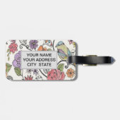 Étiquette À Bagage Design de Bloomsbury sur une étiquette de bagage (Dos horizontal)