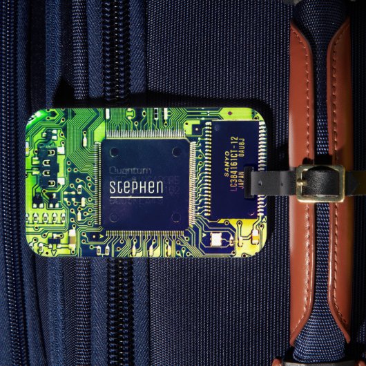 Étiquette À Bagage Design de carte de circuit imprimé moderne Ajouter (Insitu Rectoal 4)