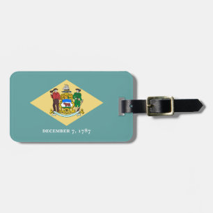 Étiquette À Bagage Design de drapeau d'état du Delaware