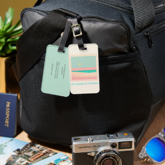 Étiquette À Bagage Design de plage