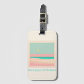 Étiquette À Bagage Design de plage (Devant Vertical)