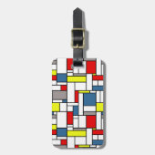 Étiquette À Bagage Design de style mondrien (Devant Vertical)