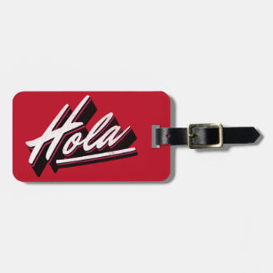 Étiquette À Bagage Design de texte Hola