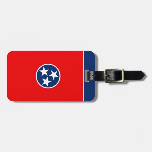 Étiquette À Bagage Design du drapeau d'état du Tennessee (Devant horizontal)