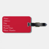 Étiquette À Bagage Design élégant (Dos horizontal)