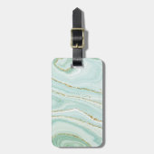Étiquette À Bagage design élégant en marbre liquide peint à la main a (Devant Vertical)