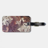 Étiquette À Bagage Design floral Brown Abstrait 1 (Dos horizontal)