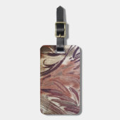Étiquette À Bagage Design floral Brown Abstrait 2 (Devant Vertical)