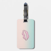 Étiquette À Bagage Design Moderne Chic - Lèvres, Personnalisé (Dos Vertical)