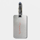 Étiquette À Bagage Design Moderne Chic -Lèvres Rouges, Personnalisé (Dos Vertical)