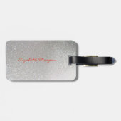 Étiquette À Bagage Design Moderne Chic -Lèvres Rouges, Personnalisé (Dos horizontal)