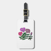 Étiquette À Bagage Design Rose coloré (Devant Vertical)