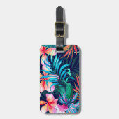 Étiquette À Bagage Design tropical - Customisez votre propre (Devant Vertical)