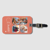 Étiquette À Bagage Design Your Own 4 Photo Personalized Name (Devant Horizontal)