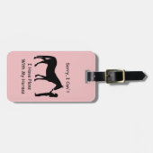 Étiquette À Bagage Désolé, j'ai des plans avec mes chevaux (Devant horizontal)