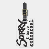 Étiquette À Bagage Désolé, j'ai la répétition (Devant Vertical)