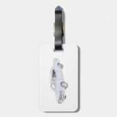 Étiquette À Bagage Dessin 1967 de style de crayon de Chevy Chevelle (Dos Vertical)