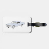Étiquette À Bagage Dessin 1967 de style de crayon de Chevy Chevelle (Dos horizontal)