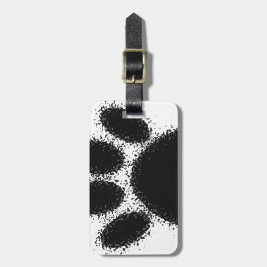 Étiquette À Bagage Dessin à mâchoire de chien (Devant Vertical)