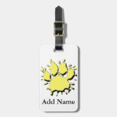 Étiquette À Bagage Dessin à paille de chien d'or (Devant Vertical)