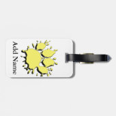 Étiquette À Bagage Dessin à paille de chien d'or (Dos horizontal)