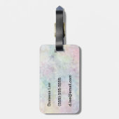 Étiquette À Bagage dessin abstrait de carte blanche d'aquarelle (Dos Vertical)