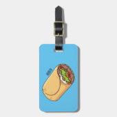 Étiquette À Bagage dessin animé de Burrito (Devant Vertical)