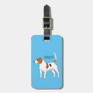 Étiquette À Bagage dessin animé de chien beagle