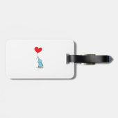 Étiquette À Bagage dessin animé de doodle d'éléphant mignon (Dos horizontal)