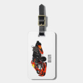 Étiquette À Bagage dessin animé de Kart racing (Devant Vertical)