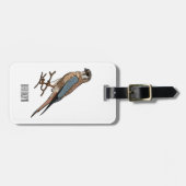 Étiquette À Bagage dessin animé d'oiseau-kestrel américain (Devant horizontal)