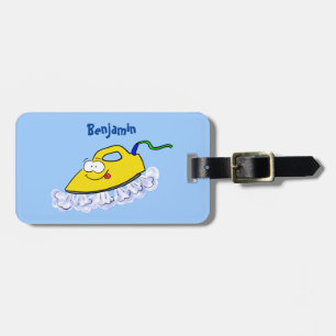 Étiquette À Bagage Dessin animé drôle de fer illustration de repassag
