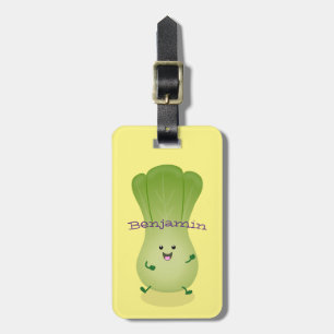 Étiquette À Bagage dessin animé mignon de bok choy