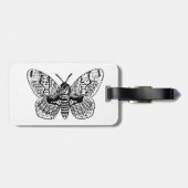 Étiquette À Bagage Dessin Brahmin moth (Dos horizontal)