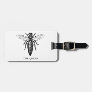 Étiquette À Bagage Dessin classique de l'illustration de Queen Bee