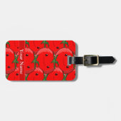 Étiquette À Bagage Dessin de beaucoup de Motif de tomate mignonne (Devant horizontal)