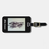 Étiquette À Bagage Dessin de cheval de Galluping d'amusement sur (Devant horizontal)