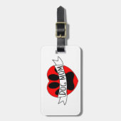 Étiquette À Bagage Dessin De Chien Maman Paw Et Red Heart (Devant Vertical)