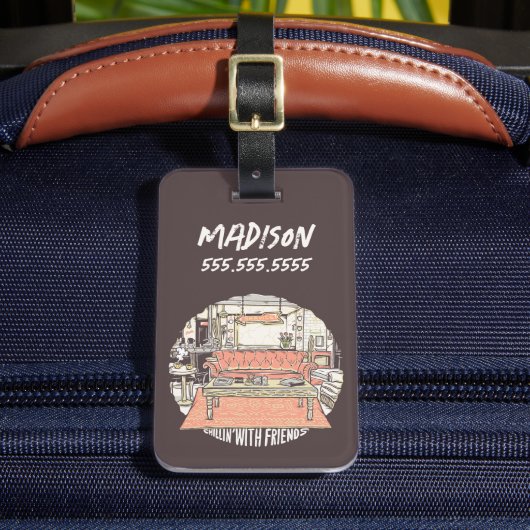 Étiquette À Bagage Dessin de Chillin avec AMIS™ (Insitu Rectoal 2)