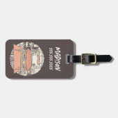 Étiquette À Bagage Dessin de Chillin avec AMIS™ (Devant horizontal)