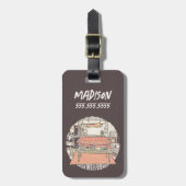 Étiquette À Bagage Dessin de Chillin avec AMIS™ (Devant Vertical)