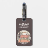 Étiquette À Bagage Dessin de Chillin avec AMIS™ (Dos Vertical)