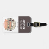 Étiquette À Bagage Dessin de Chillin avec AMIS™ (Devant horizontal)