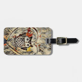 Étiquette À Bagage Dessin de hibou (Devant horizontal)