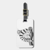 Étiquette À Bagage Dessin de lémur (Devant Vertical)