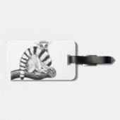 Étiquette À Bagage Dessin de lémur (Dos horizontal)