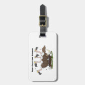 Étiquette À Bagage Dessin de l'humour vautours drôle (Devant Vertical)