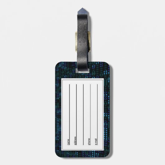 Étiquette À Bagage dessin de robot (Dos Vertical)