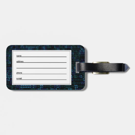 Étiquette À Bagage dessin de robot (Dos horizontal)