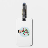 Étiquette À Bagage Dessin de Snowboard (Dos Vertical)